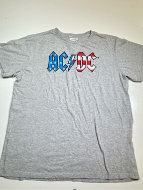 AC/DC Red & Blue Logo Embroidery